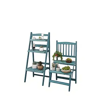 solid wood flower shelf balcony landing flower rack succulent display rack